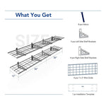 Fleximounts 1' x 6' White Wall Mounted Shelf (2-Pack)-FLX-WR16-WHT-Garage Giant 