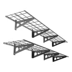 Fleximounts 1' x 6' Black Wall Mounted Shelf (2-Pack)-FLX-WR16B-BLK-Garage Giant 
