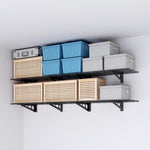 Fleximounts 1' x 6' Black Wall Mounted Shelf (2-Pack)-FLX-WR16B-BLK-Garage Giant 