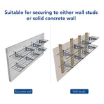 Fleximounts 1' x 6' Black Wall Mounted Shelf (2-Pack)-FLX-WR16B-BLK-Garage Giant 
