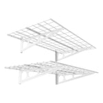 Fleximounts 2' x 4' White Wall Mounted Shelf (2-Pack)-FLX-WR24-WHT-Garage Giant 