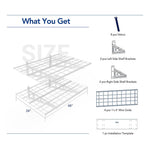 Fleximounts 2' x 4' White Wall Mounted Shelf (2-Pack)-FLX-WR24-WHT-Garage Giant 