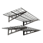 Fleximounts 2' x 4' Black Wall Mounted Shelf (2-Pack)-FLX-WR24B-BLK-Garage Giant 