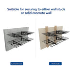 Fleximounts 2' x 4' Black Wall Mounted Shelf (2-Pack)-FLX-WR24B-BLK-Garage Giant 