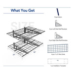 Fleximounts 2' x 4' Black Wall Mounted Shelf (2-Pack)-FLX-WR24B-BLK-Garage Giant 