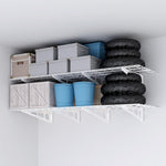 Fleximounts 2' x 6' White Wall Mounted Shelf (2-Pack)-FLX-WR26-WHT-Garage Giant 