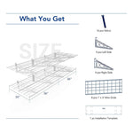 Fleximounts 2' x 6' White Wall Mounted Shelf (2-Pack)-FLX-WR26-WHT-Garage Giant 