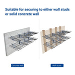 Fleximounts 2' x 6' Black Wall Mounted Shelf (2-Pack)-FLX-WR26B-BLK-Garage Giant 