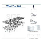 Fleximounts 2' x 6' Black Wall Mounted Shelf (2-Pack)-FLX-WR26B-BLK-Garage Giant 