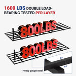 Fleximounts 2' x 6' Black Pro Wall Mounted Shelf (2-Pack)-FLX-WR26MB-BLK-Garage Giant 