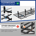 Fleximounts 2' x 6' Black Pro Wall Mounted Shelf (2-Pack)-FLX-WR26MB-BLK-Garage Giant 