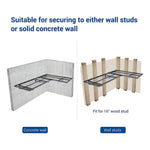 Fleximounts 2' X 4' Corner Wall Shelving (2-Pack)-FLX-WRC24B-BLK-Garage Giant 