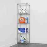 SafeRacks 18" x 18" x 72" 5-Tier Wire Rack (Zinc)-WS-181872-Z5-Garage Giant 