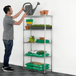 SafeRacks 14" x 30" x 60" 5-Tier Wire Rack (Zinc)-WS-301460-Z5-Garage Giant 