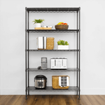 SafeRacks 14" x 36" x 60" 5-Tier Wire Rack-WS-361460-B5L-Garage Giant 