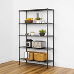 SafeRacks 14" x 36" x 60" 5-Tier Wire Rack-WS-361460-B5L-Garage Giant 