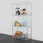 SafeRacks 18" x 36" x 72" 4-Tier Wire Rack (Zinc)-WS-361872-Z4L-Garage Giant 