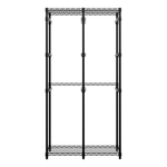 SafeRacks 12 Gallon Storage Bin Rack (Black)-WS-BR12-B5-Garage Giant 