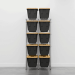 SafeRacks 12 Gallon Storage Bin Rack (Zinc)-WS-BR12-Z5-Garage Giant 