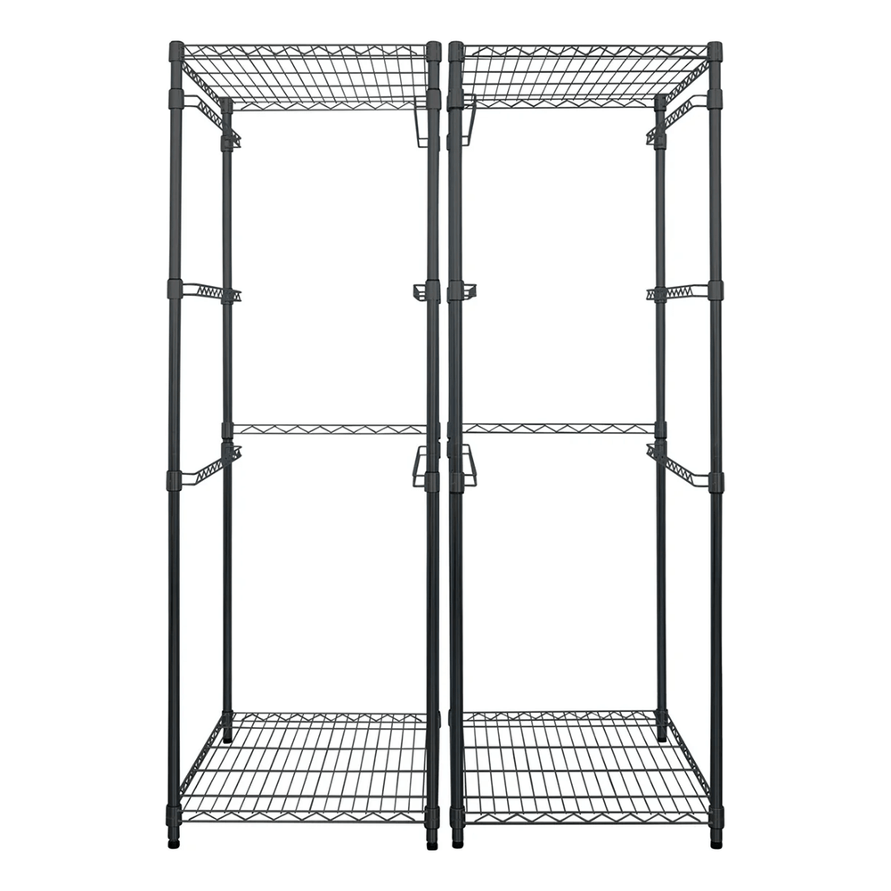 SafeRacks Two Storage Bin Racks (Black)-WS-BR27-B5-2PK-Garage Giant