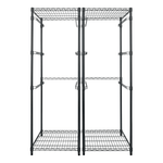 SafeRacks Two Storage Bin Racks (Black)-WS-BR27-B5-2PK-Garage Giant 
