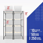 SafeRacks Two Storage Bin Racks (Black)-WS-BR27-B5-2PK-Garage Giant 
