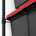 SafeRacks Storage Bin Rack with Red Lid Bins (Black)-WS-BR27-B5-BR5PK-Combo-Garage Giant 