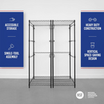 SafeRacks Two Storage Bin Racks (Zinc)-WS-BR27-Z5-2PK-Garage Giant 