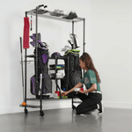 SafeRacks Deluxe Golf Equipment Organizer Rack (Black)-WS-DLXGOLF-B-Garage Giant 