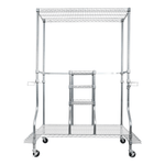 SafeRacks Deluxe Golf Equipment Organizer Rack (Zinc)-WS-DLXGOLF-Z-Garage Giant 