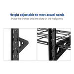 Fleximounts 3-Tier 1' x 4' Adjustable Wall Shelves-FLX-WS14B-BLK-Garage Giant 