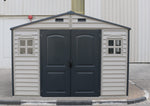 DuraMax WoodSide Plus 10.5' x 8' Vinyl Shed with Foundation Kit 