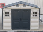 DuraMax WoodSide Plus 10.5' x 8' Vinyl Shed with Foundation Kit 