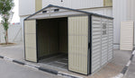DuraMax WoodSide Plus 10.5' x 8' Vinyl Shed with Foundation Kit 