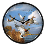 Collectable Sign and Clock Mallards Backlit Wall Clock-WWDM1208393-Garage Giant 