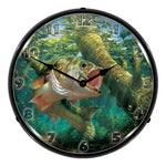 Collectable Sign and Clock Fishing the Wood Backlit Wall Clock-WWMS1208386-Garage Giant 