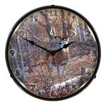 Collectable Sign and Clock Great Eight-Whitetail Deer Backlit Wall Clock-WWMS1208389-Garage Giant 