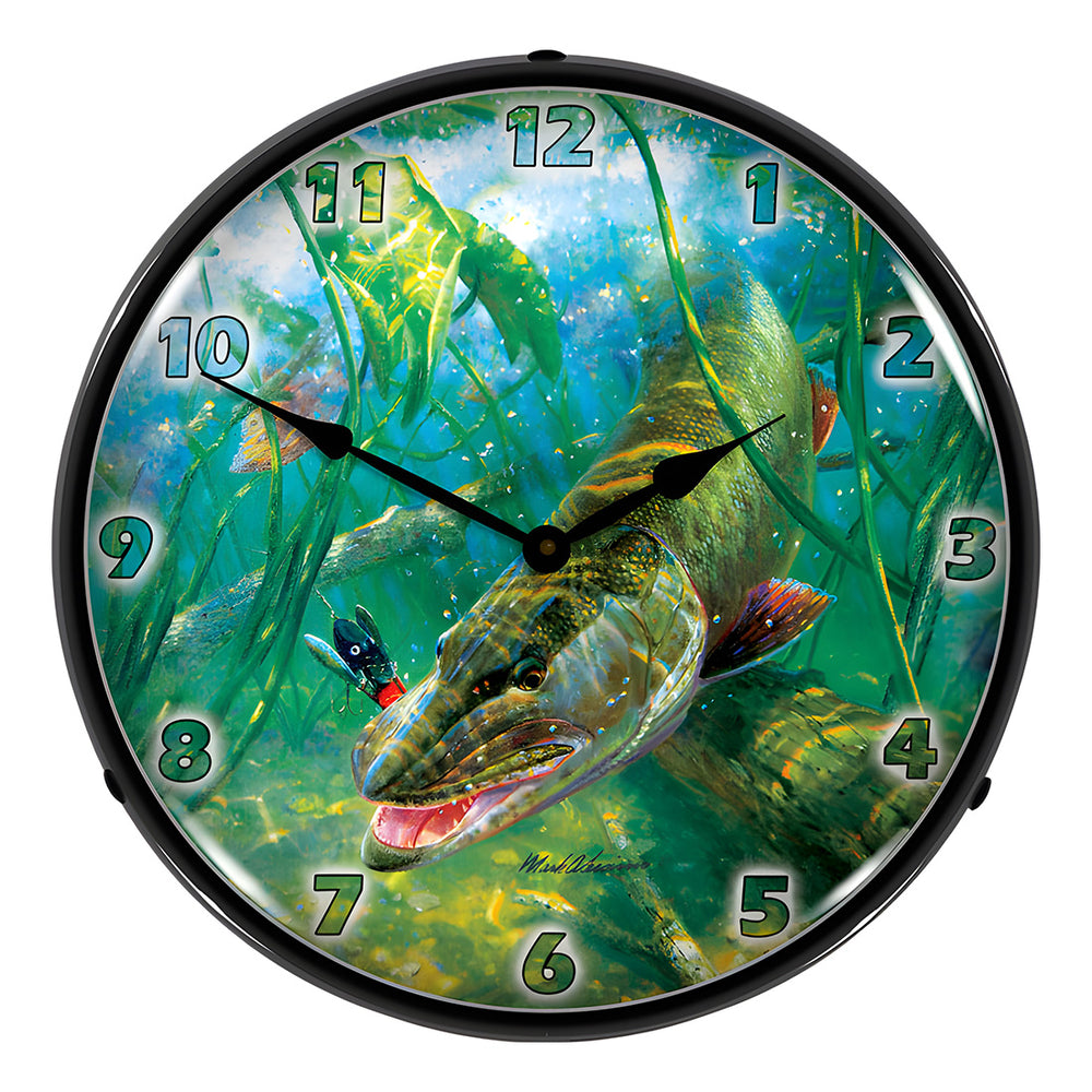 Collectable Sign and Clock In the Thick of it Muskie Backlit Wall Clock-WWMS1208395-Garage Giant