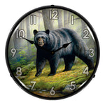 Collectable Sign and Clock Woodland Morning Bear Backlit Wall Clock-WWRM1208387-Garage Giant 