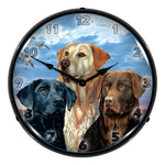 Collectable Sign and Clock Labrador Retriever Backlit Wall Clock-WWSS1208392-Garage Giant 