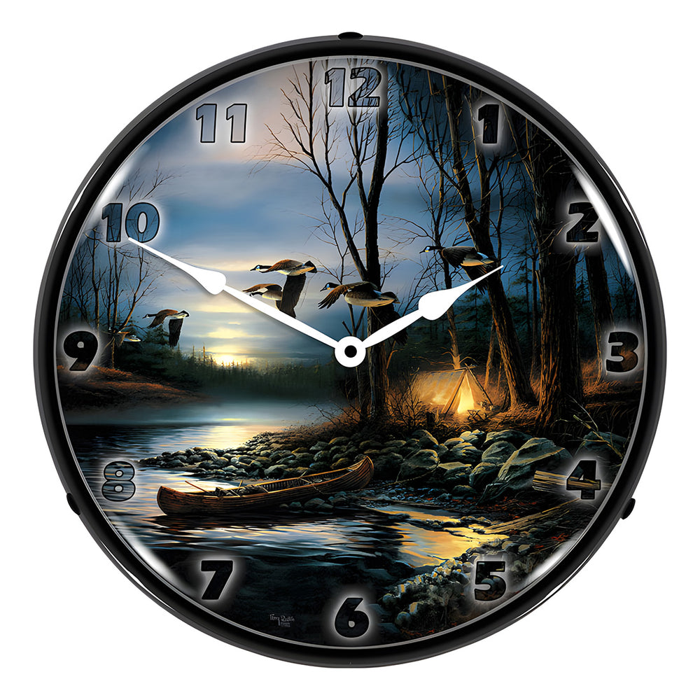 Collectable Sign and Clock Evening Glow Backlit Wall Clock-WWTR1208410-Garage Giant