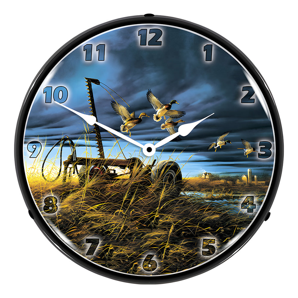 Collectable Sign and Clock Landmark Mallards Backlit Wall Clock-WWTR1208411-Garage Giant