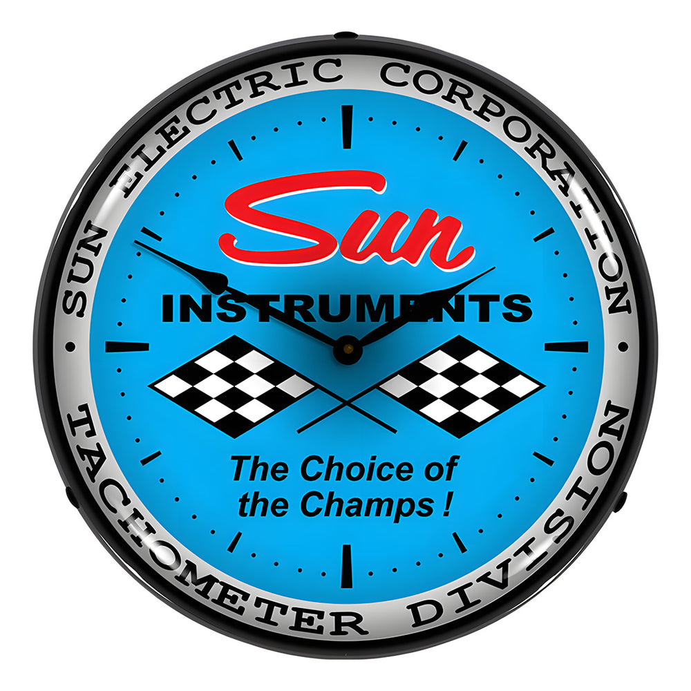 Collectable Sign and Clock Sun Instruments Backlit Wall Clock