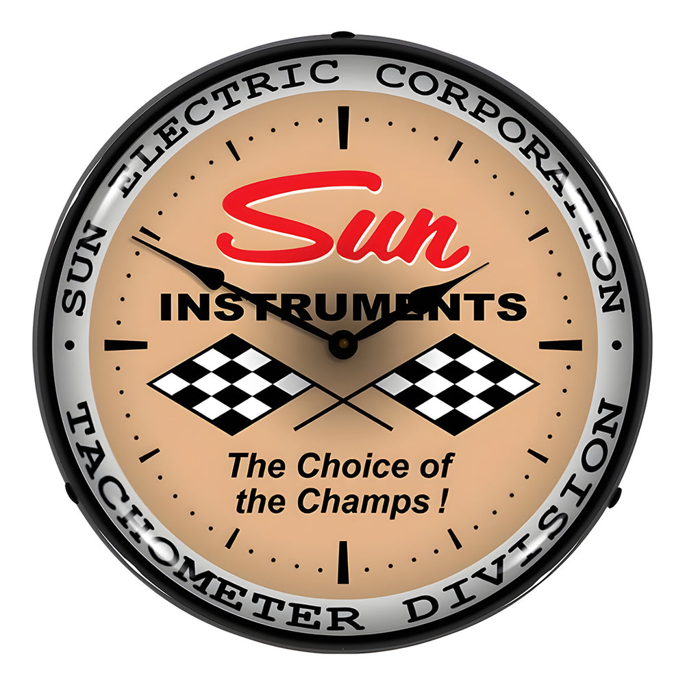 Collectable Sign and Clock Sun Tachometer Division Backlit Wall Clock-Z710118-Garage Giant