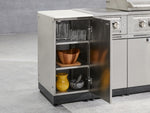 NewAge Outdoor Kitchens Outdoor Grill Island Stainless-Steel 6-Piece Cabinet Set with 1 Door, 3 Drawer, Grill Cabinet, Performance Grill and Dekton in Aeris Countertops - (Natural Gas) 