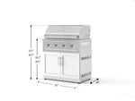 NewAge Outdoor Kitchens Stainless Steel 2-Piece Cabinet set with Grill Cabinet and Performance Grill-74795-Garage Giant 