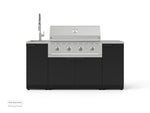 NewAge Outdoor Kitchens Outdoor Grill Island Stainless-Steel 5-Piece Cabinet Set with Sink, 1 Door, Grill Cabinet, Performance Grill and Stainless Steel Countertop 