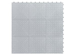 NewAge Garage Flooring Diamond Pattern Polypropylene Garage Flooring Tiles 400 sq. ft. Flooring Bundle - Black and Platinum Checkered Pattern-12572-Garage Giant 