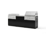 NewAge Outdoor Kitchens Aluminum 6-Piece Cabinet Set with 3 Drawer, Grill Cabinet, Platinum Griddle, Grill and Countertop-75154-Garage Giant 