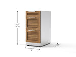 NewAge Outdoor Kitchens Stainless Steel Louvered Doors 16 in. 3-Drawer Cabinet 